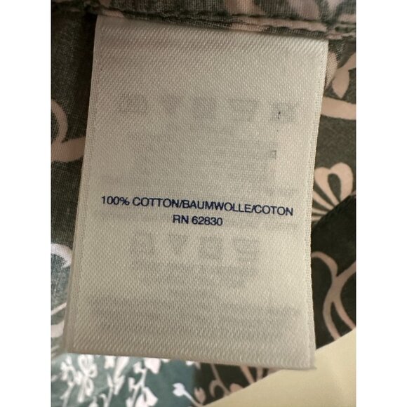 Lands End Woman Floral Top Sz L Aloha Hawaiian Travel Beachy Vacay Resort Casual - Picture 3 of 14